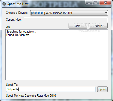 spoof network mac address